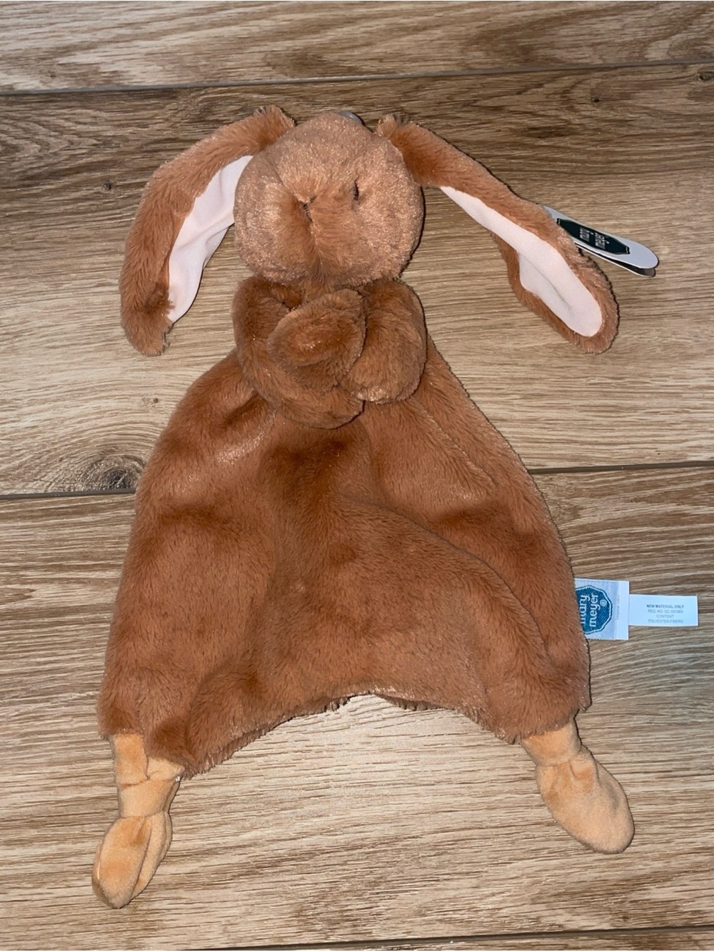 Mary Meyer Brown Bunny Lovey Plush Security Blanket